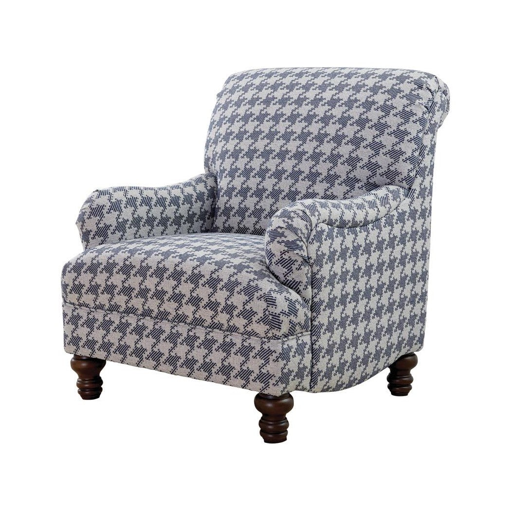 Glenn Recessed Arms Accent Chair Blue 903093