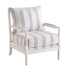 Blanchett Upholstered Accent Chair with Spindle Accent White and Navy 903835
