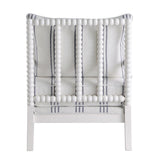 Blanchett Upholstered Accent Chair with Spindle Accent White and Navy 903835