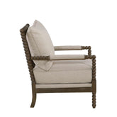 Blanchett Cushion Back Accent Chair Beige and Natural 905362