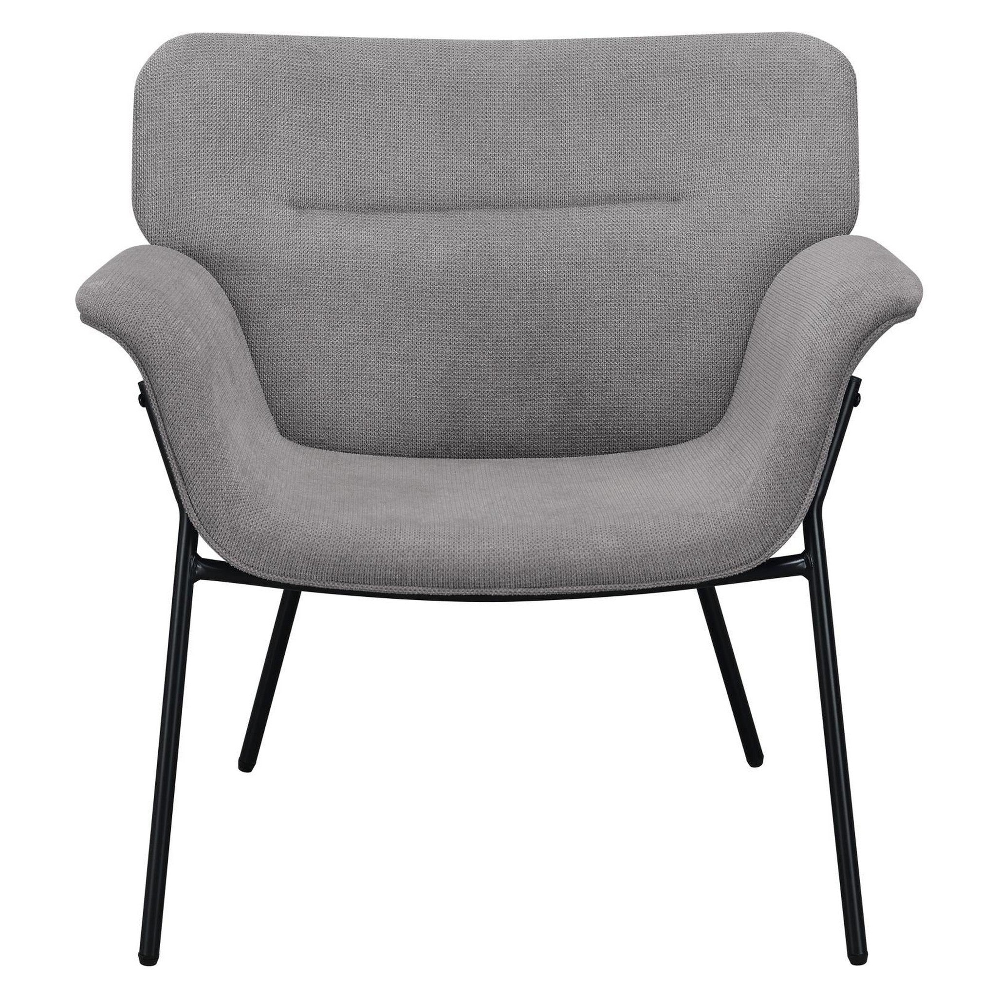 Davina Upholstered Flared Arms Accent Chair Ash Grey 905614
