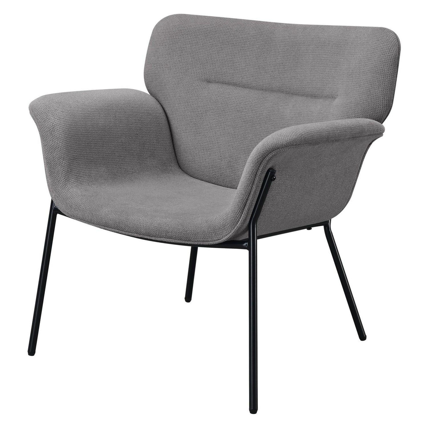 Davina Upholstered Flared Arms Accent Chair Ash Grey 905614