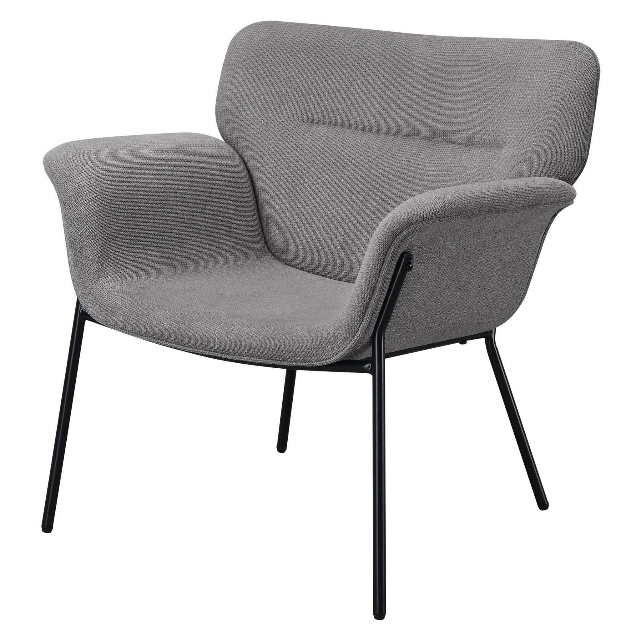 Davina Upholstered Flared Arms Accent Chair Ash Grey 905614
