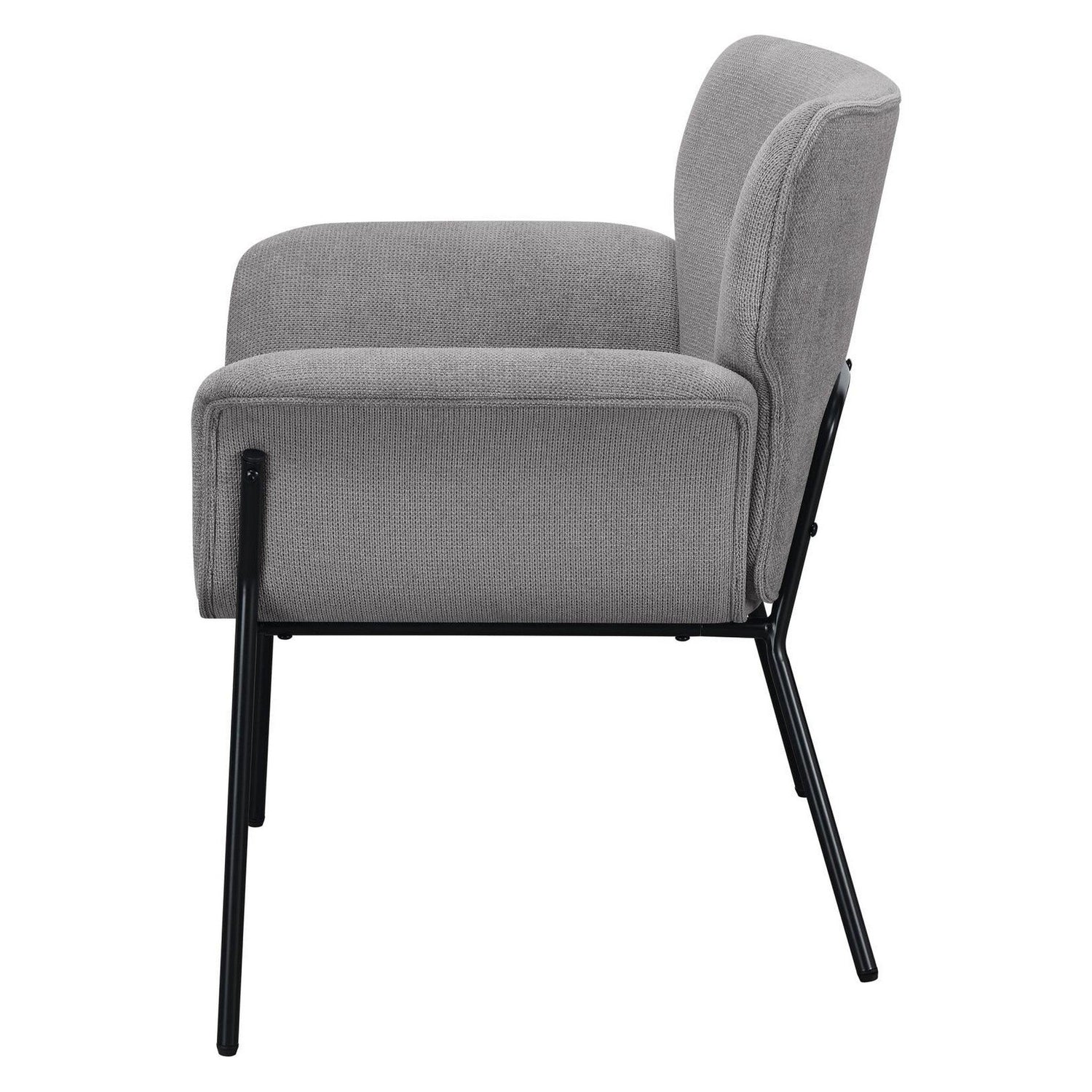Davina Upholstered Flared Arms Accent Chair Ash Grey 905614