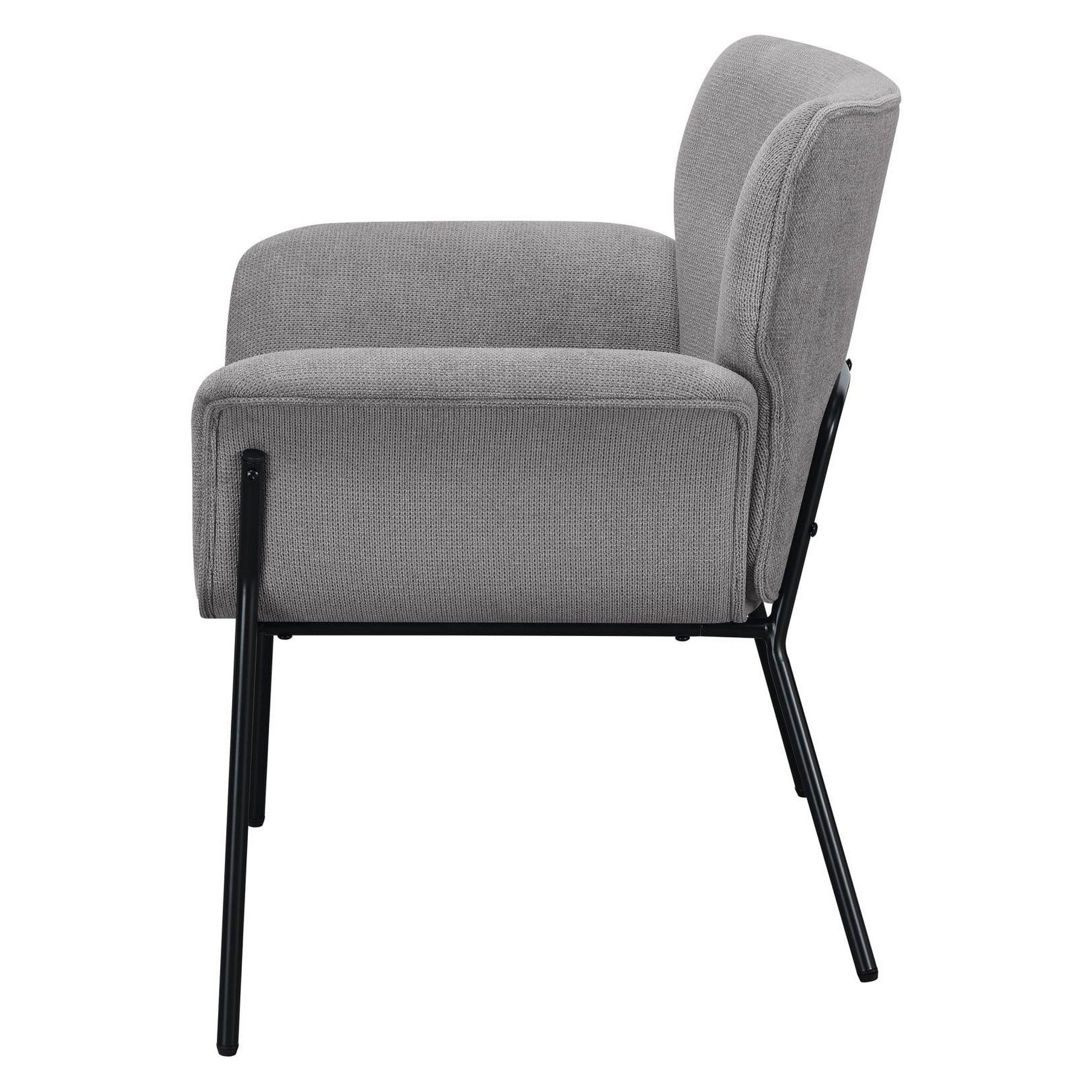 Davina Upholstered Flared Arms Accent Chair Ash Grey 905614