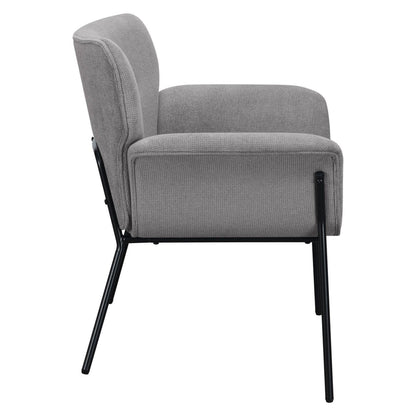 Davina Upholstered Flared Arms Accent Chair Ash Grey 905614