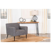 Darlene Upholstered Tight Back Accent Chair Charcoal 905640