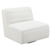 Cobie Upholstered Swivel Armless Chair Natural 905723