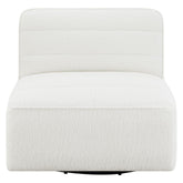 Cobie Upholstered Swivel Armless Chair Natural 905723