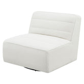 Cobie Upholstered Swivel Armless Chair Natural 905723