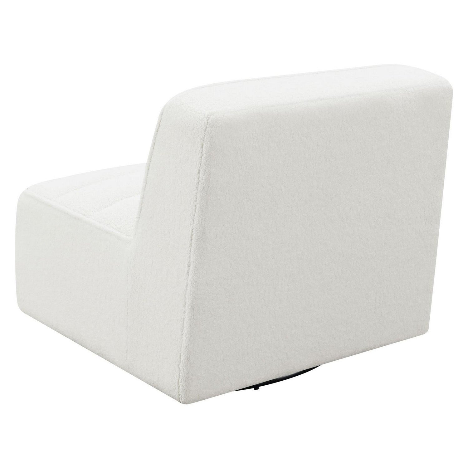 Cobie Upholstered Swivel Armless Chair Natural 905723