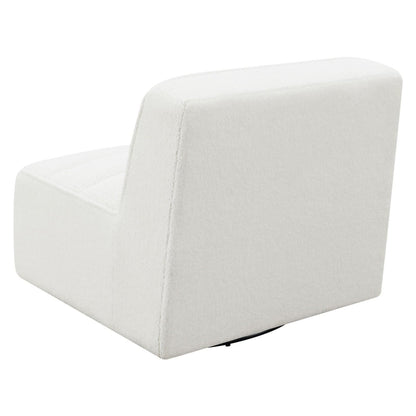 Cobie Upholstered Swivel Armless Chair Natural 905723