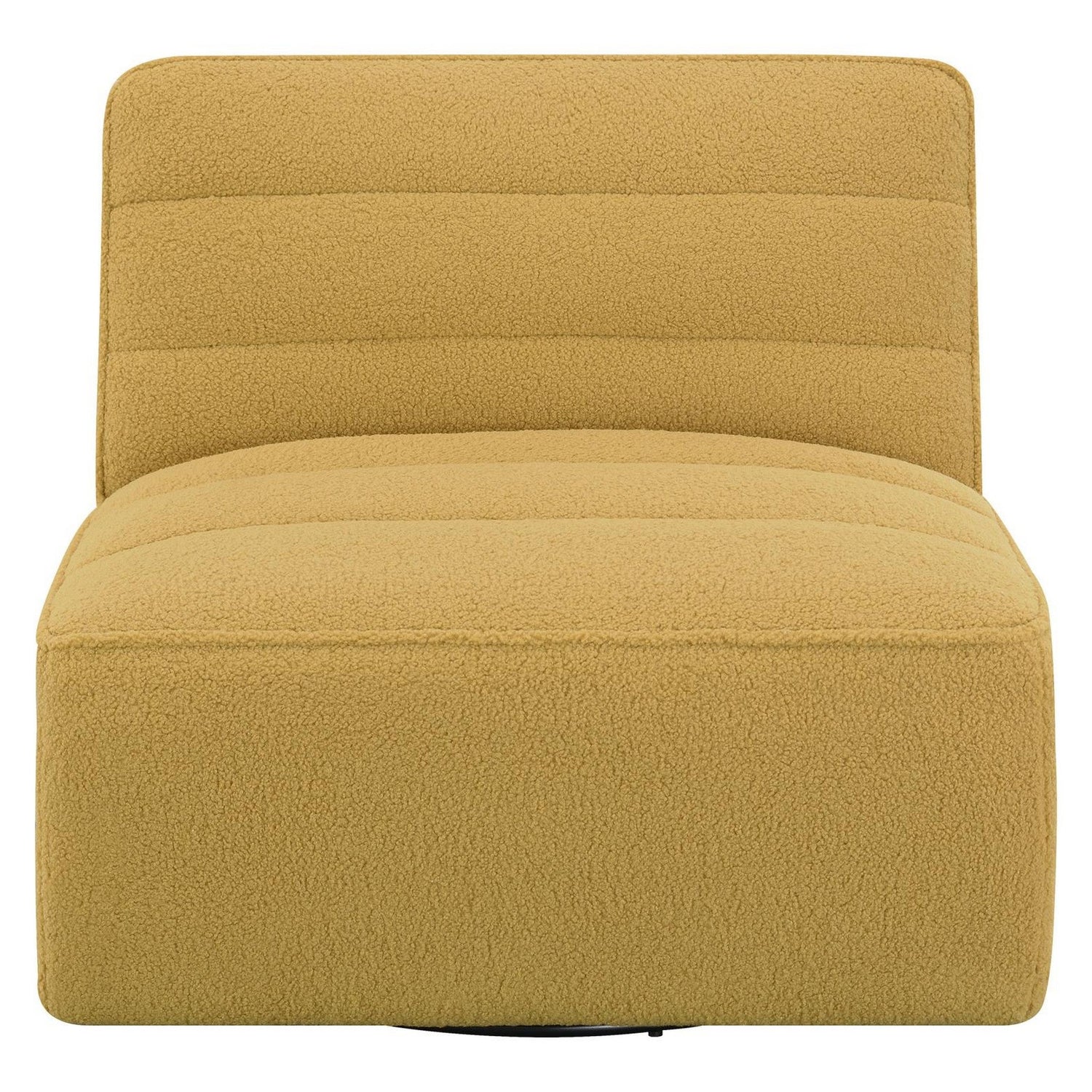 Cobie Upholstered Swivel Armless Chair Mustard 905724