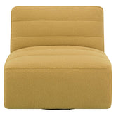 Cobie Upholstered Swivel Armless Chair Mustard 905724