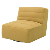Cobie Upholstered Swivel Armless Chair Mustard 905724