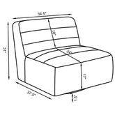 Cobie Upholstered Swivel Armless Chair Mustard 905724