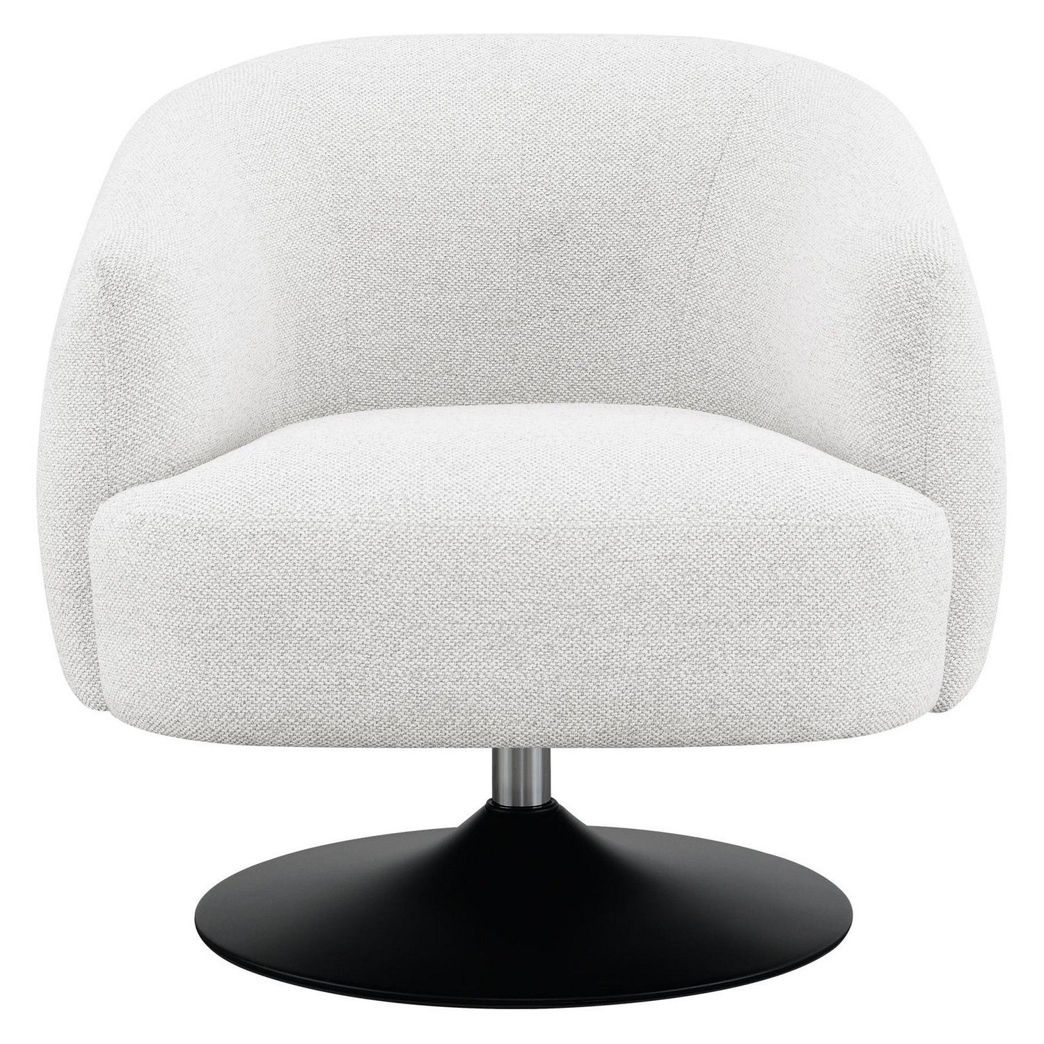 Dave Upholstered Swivel Accent Chair Beige and Matte Black 905739