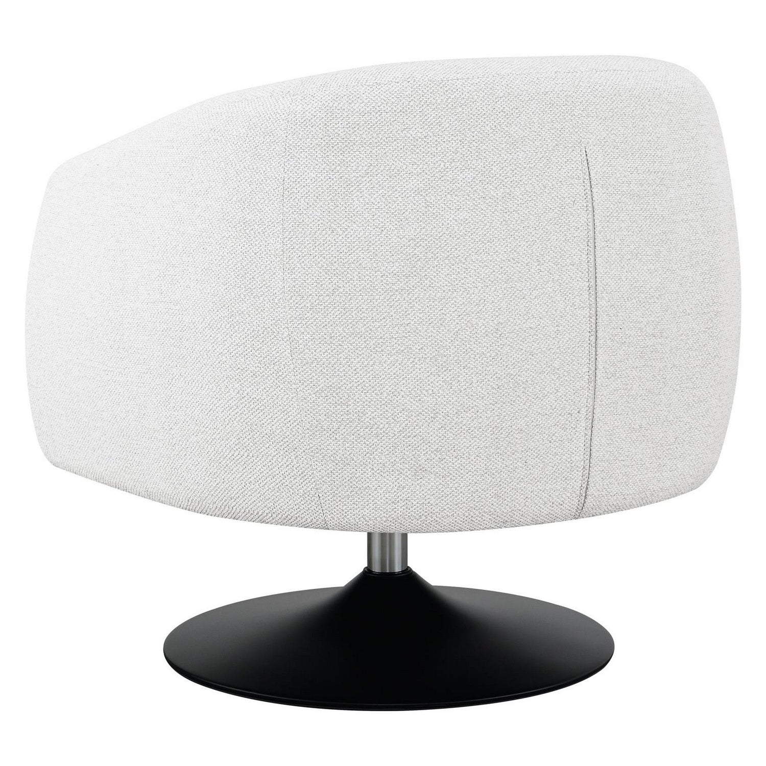 Dave Upholstered Swivel Accent Chair Beige and Matte Black 905739