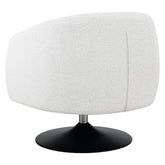 Dave Upholstered Swivel Accent Chair Beige and Matte Black 905739