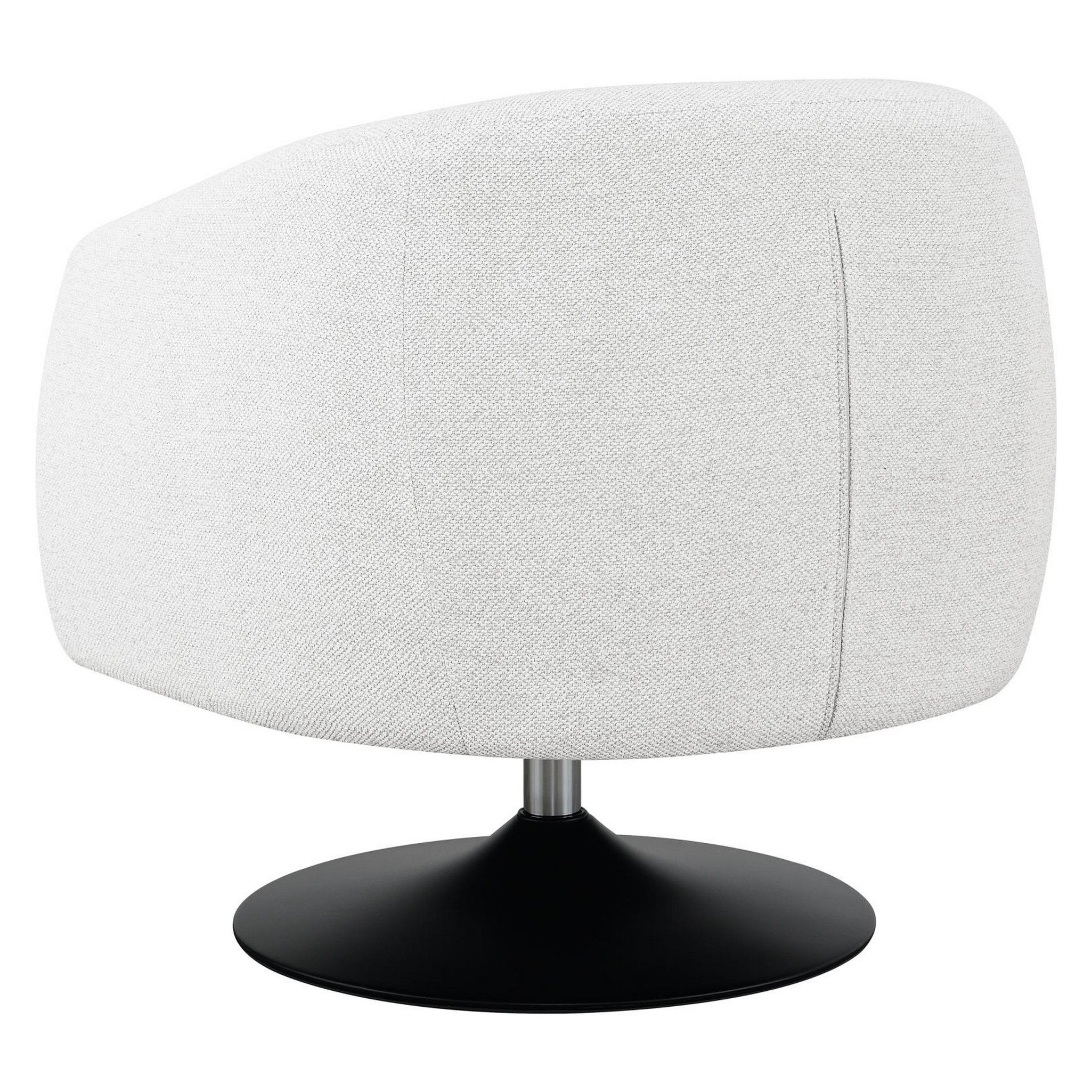 Dave Upholstered Swivel Accent Chair Beige and Matte Black 905739