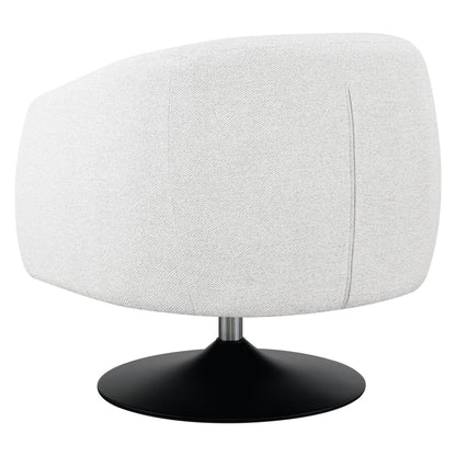 Dave Upholstered Swivel Accent Chair Beige and Matte Black 905739
