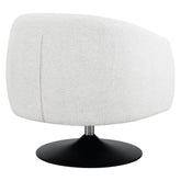 Dave Upholstered Swivel Accent Chair Beige and Matte Black 905739