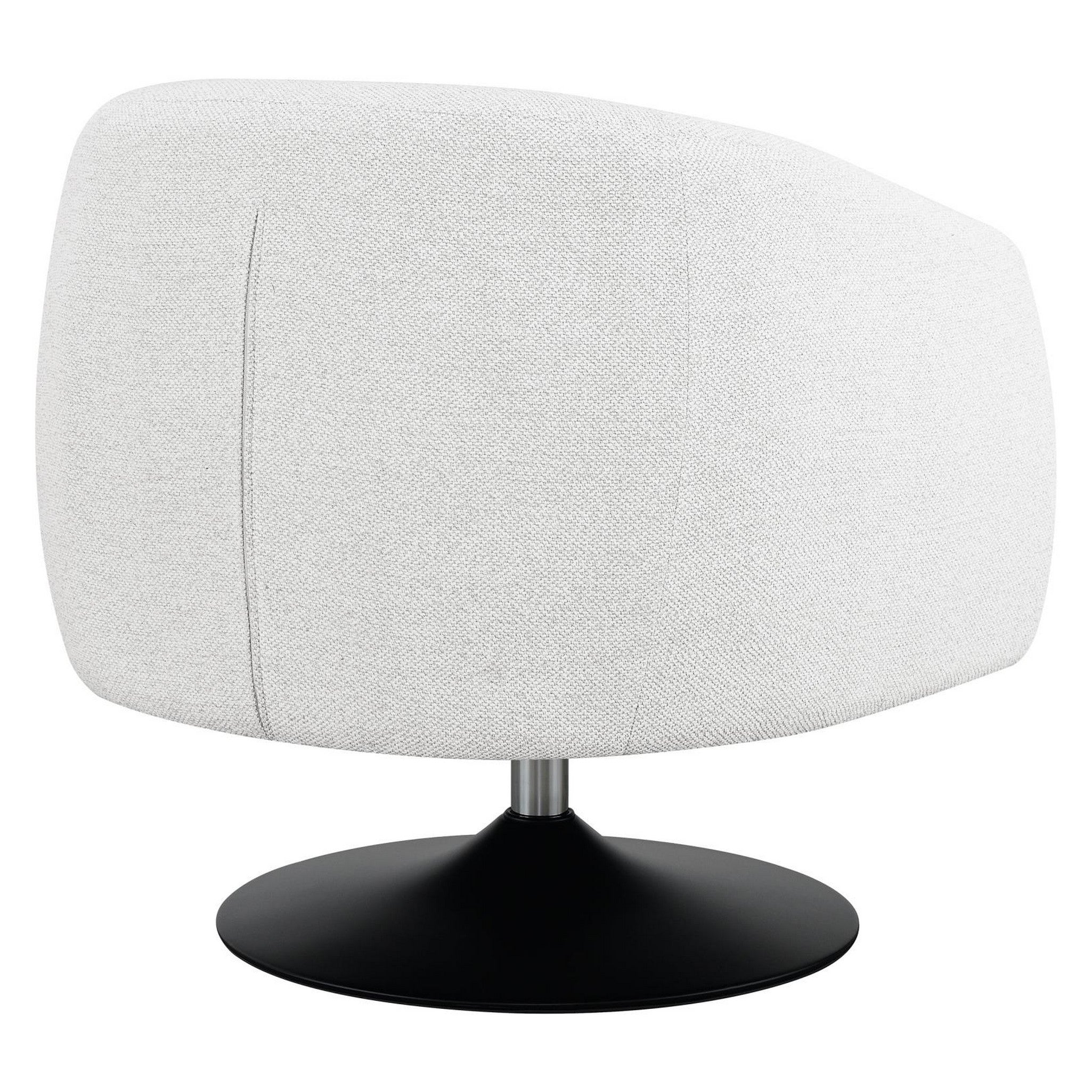 Dave Upholstered Swivel Accent Chair Beige and Matte Black 905739