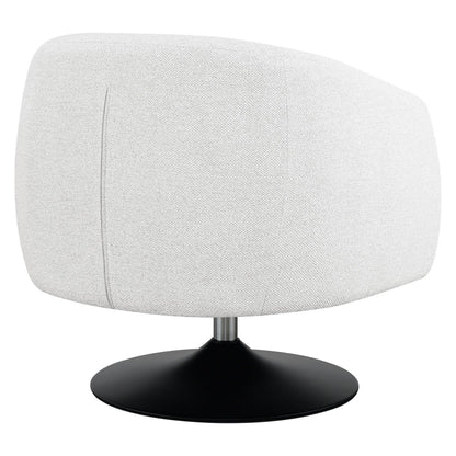 Dave Upholstered Swivel Accent Chair Beige and Matte Black 905739