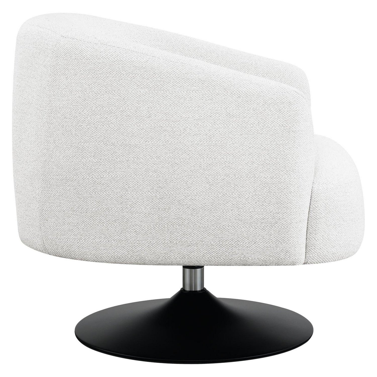 Dave Upholstered Swivel Accent Chair Beige and Matte Black 905739