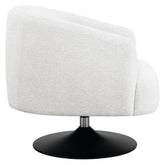 Dave Upholstered Swivel Accent Chair Beige and Matte Black 905739