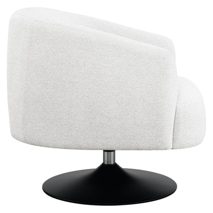 Dave Upholstered Swivel Accent Chair Beige and Matte Black 905739