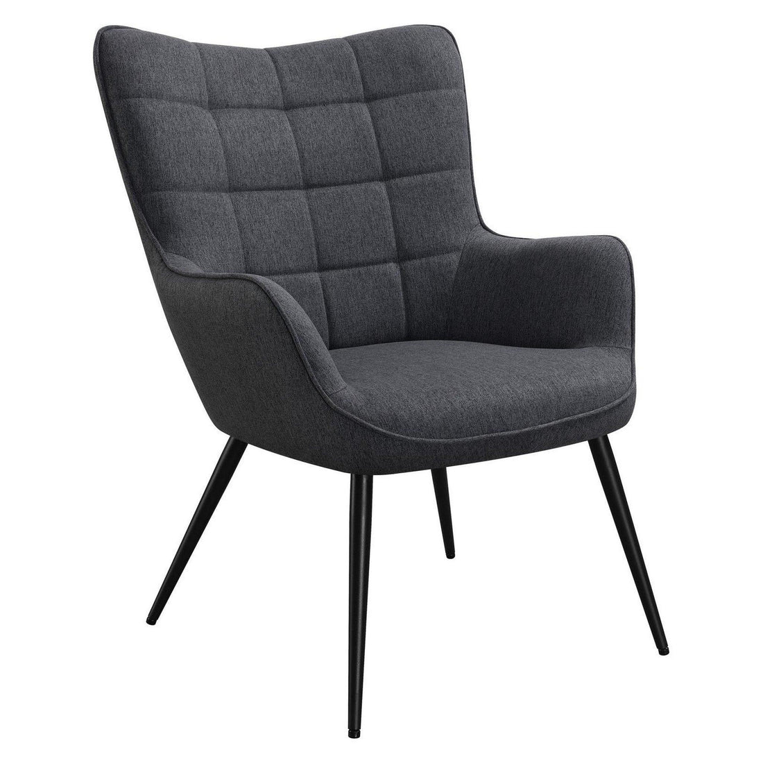 Isla Upholstered Flared Arms Accent Chair with Grid Tufted 909466