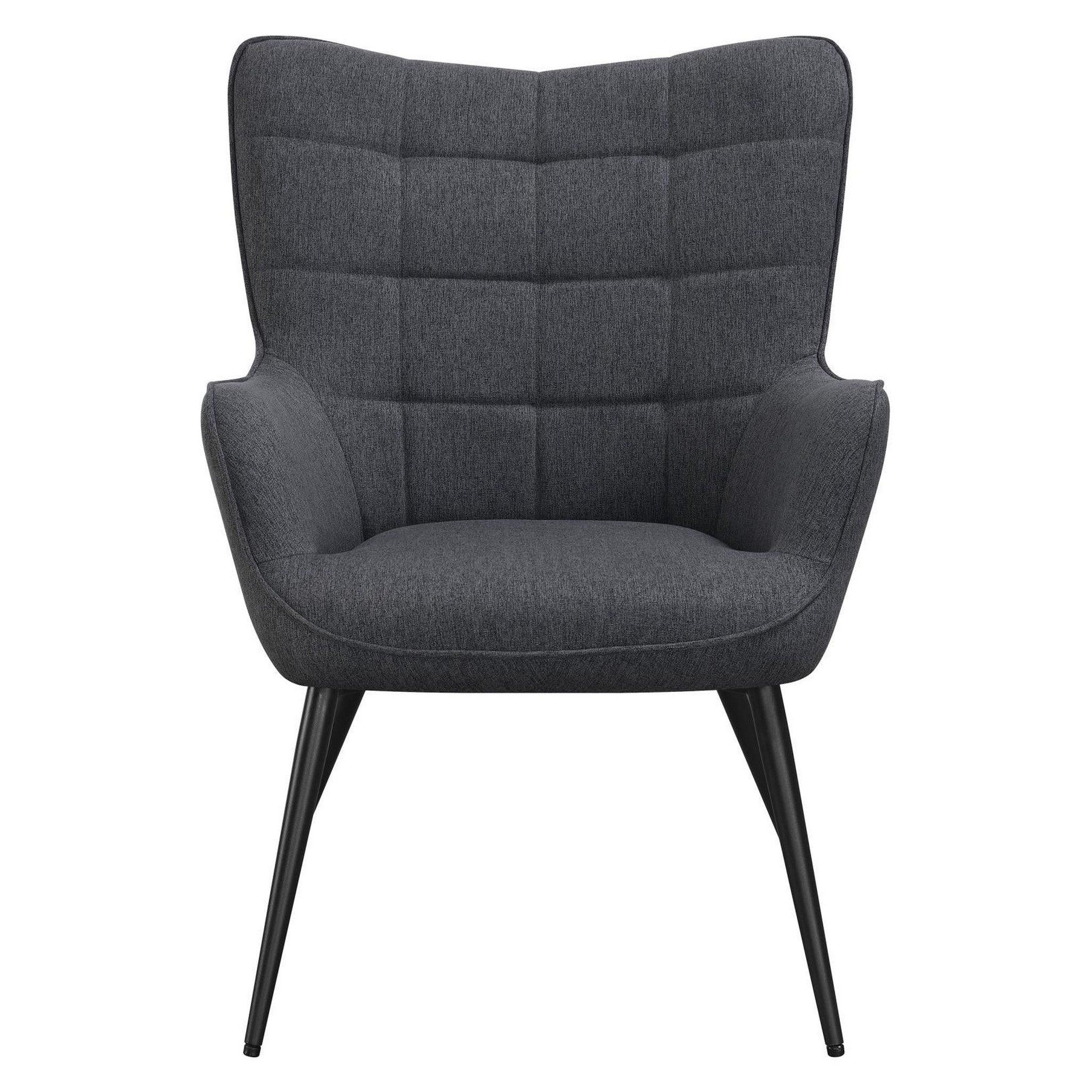 Isla Upholstered Flared Arms Accent Chair with Grid Tufted 909466