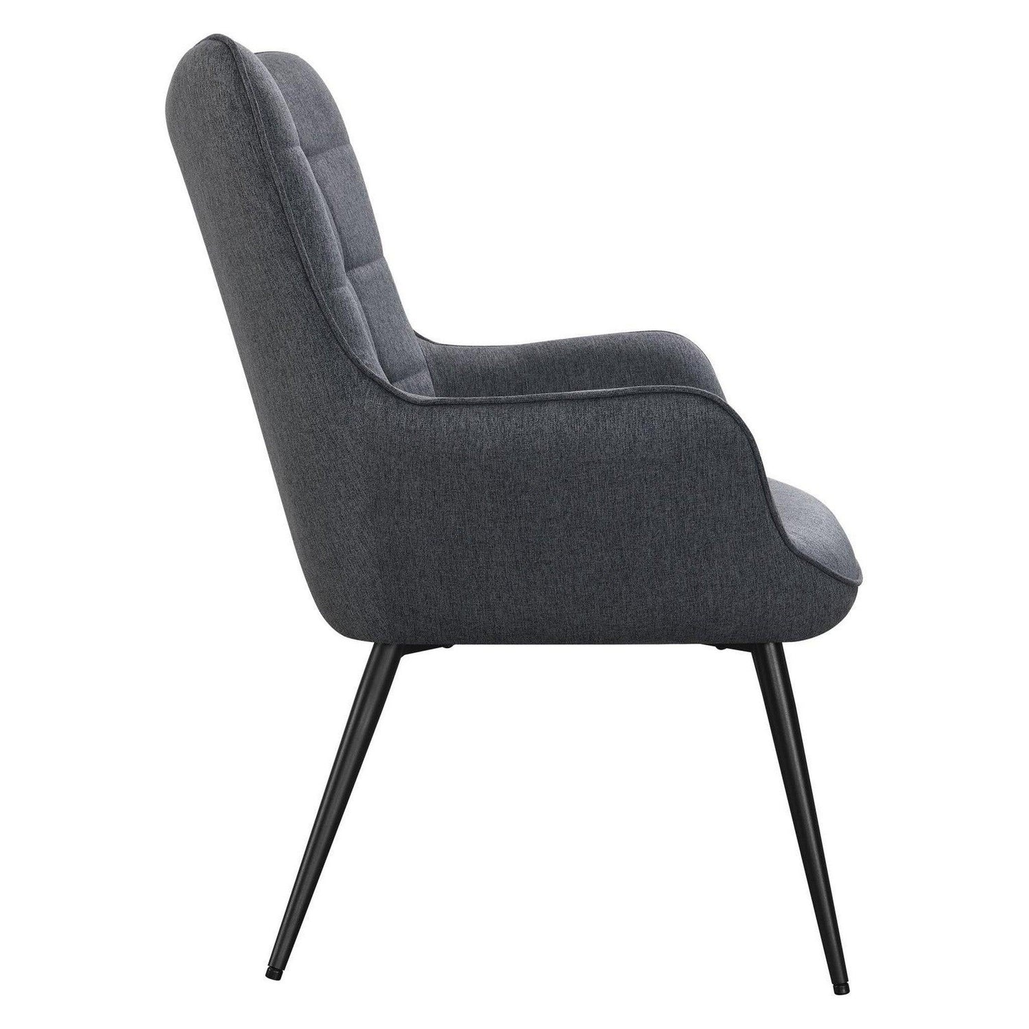 Isla Upholstered Flared Arms Accent Chair with Grid Tufted 909466