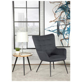 Isla Upholstered Flared Arms Accent Chair with Grid Tufted 909466