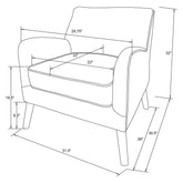 Charlie Upholstered Accent Chair with Reversible Seat Cushion 909475