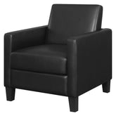 Julio Upholstered Accent Chair with Track Arms Black 909478