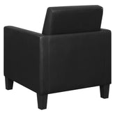 Julio Upholstered Accent Chair with Track Arms Black 909478