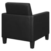 Julio Upholstered Accent Chair with Track Arms Black 909478