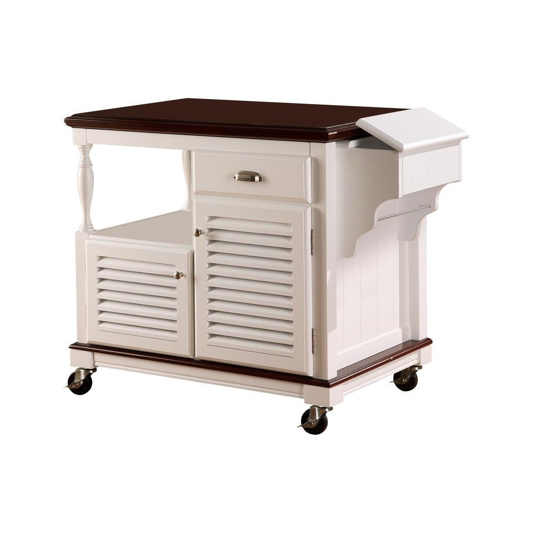 Carro Cocina 2 Puertas Maher Merlot y Blanco