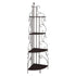 Poppy 4-shelf Corner Bookcase Cappuccino and Copper 910038