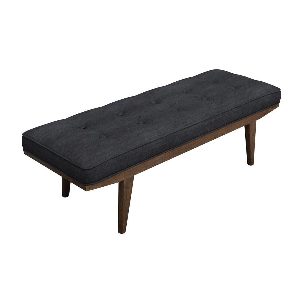 Wilson Upholstered Tufted Bench Taupe and Natural 910213