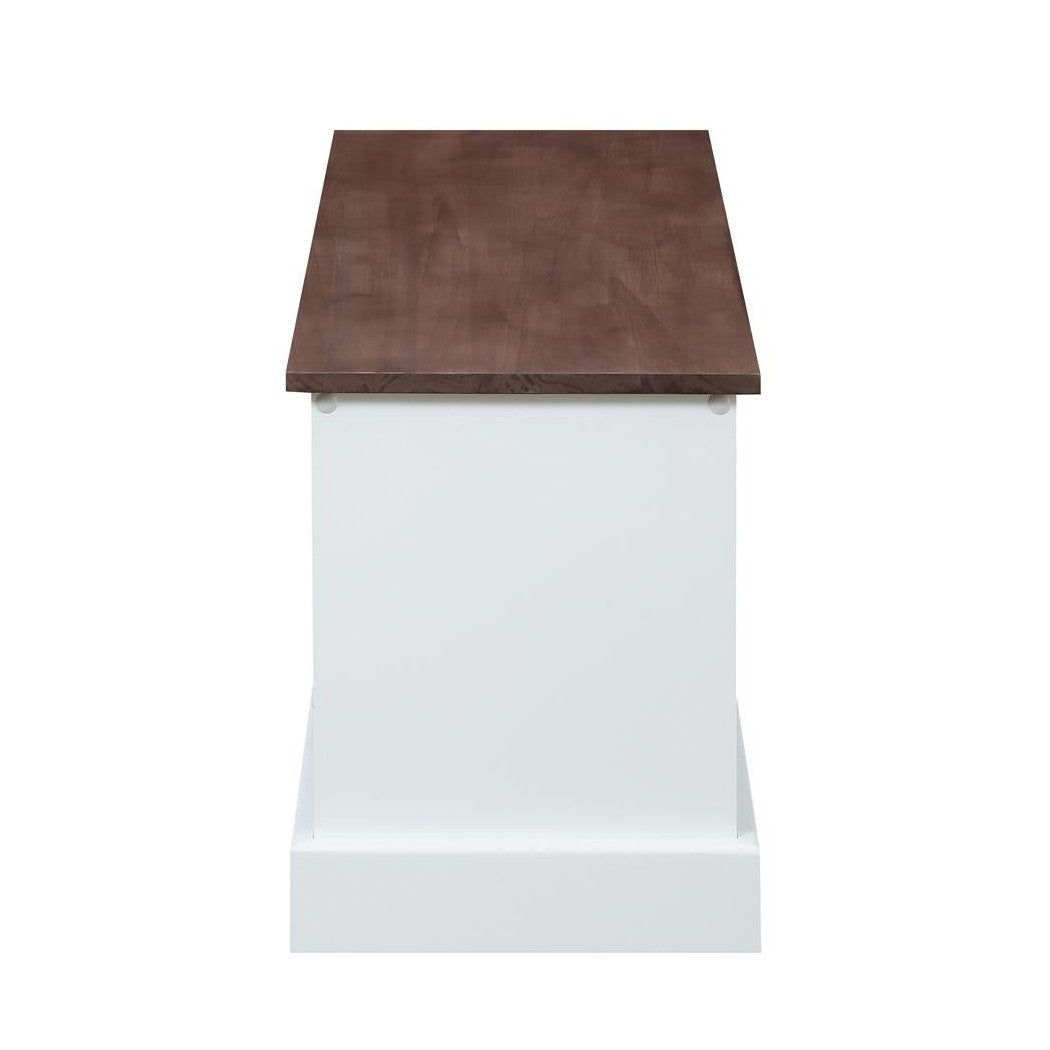 Alma 3-drawer Storage Bench Weathered Brown and White 911196