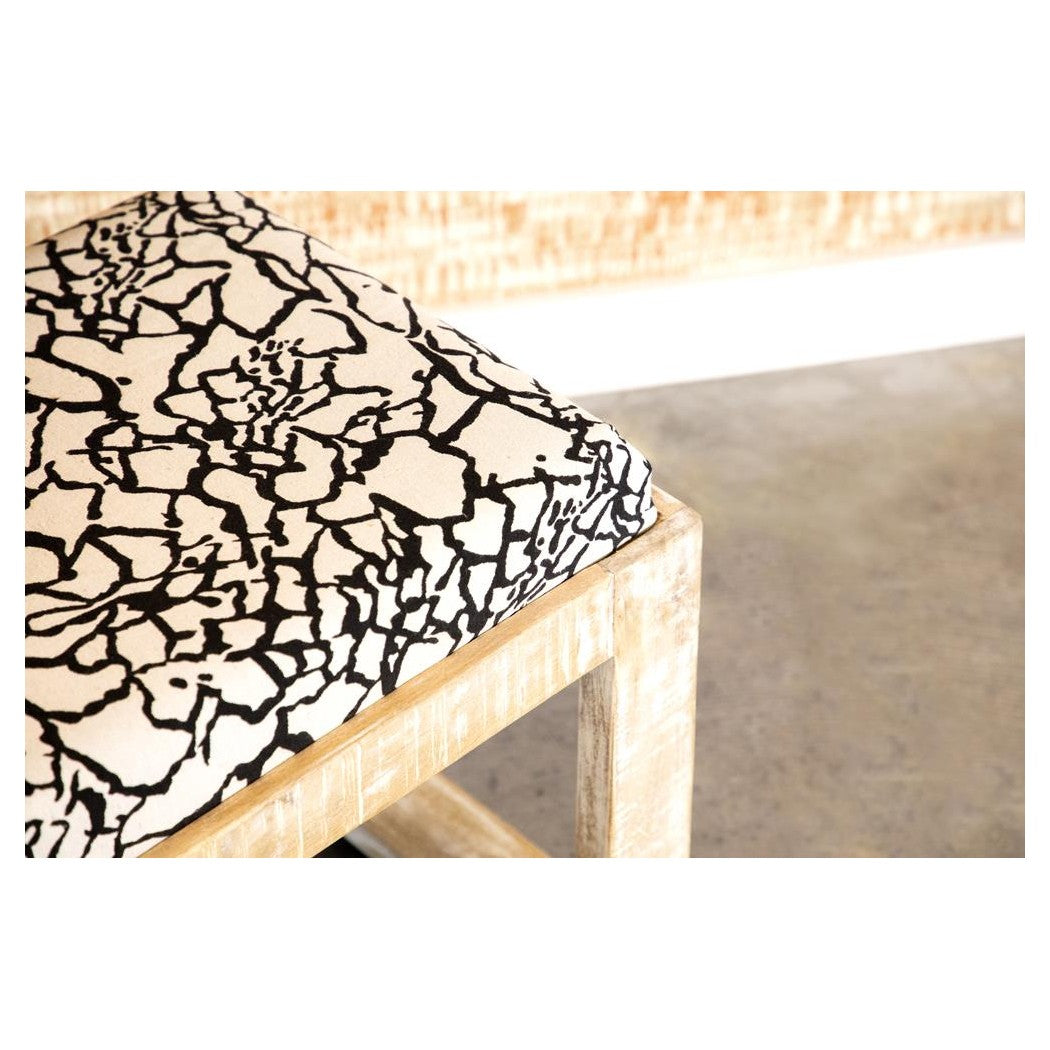 Aiden Sled Leg Upholstered Accent Bench Black and White 914138