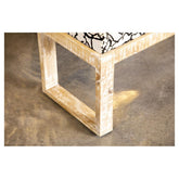 Aiden Sled Leg Upholstered Accent Bench Black and White 914138