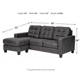 Venaldi Queen Sofa Chaise Sleeper Ash-9150168