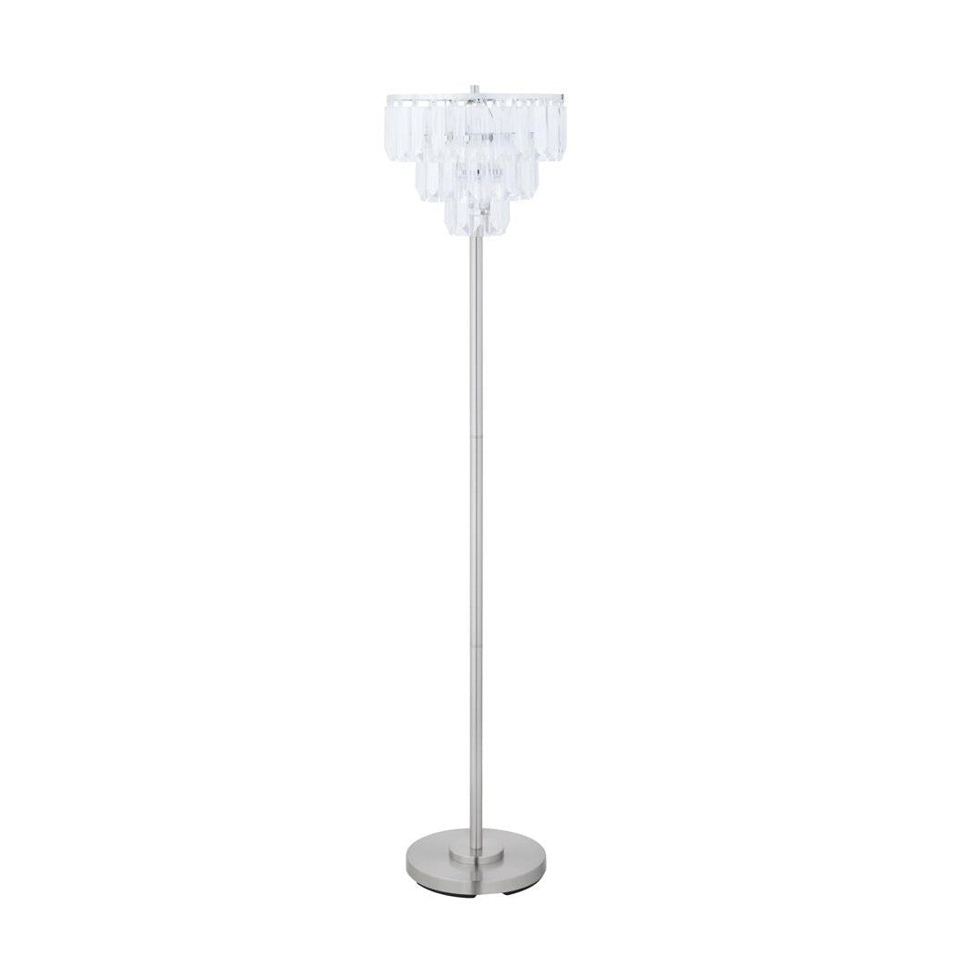 Anya Metal Base Floor Lamp Chrome and Crystal 920067
