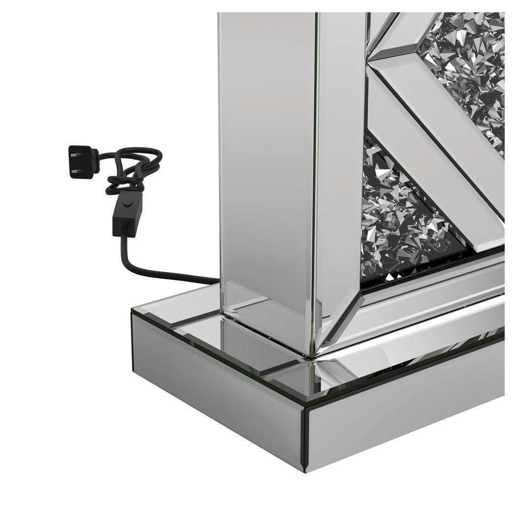 Carmen Geometric Base Table Lamp Silver 920141
