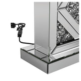 Carmen Geometric Base Table Lamp Silver 920141