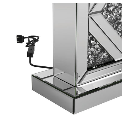 Carmen Geometric Base Table Lamp Silver 920141